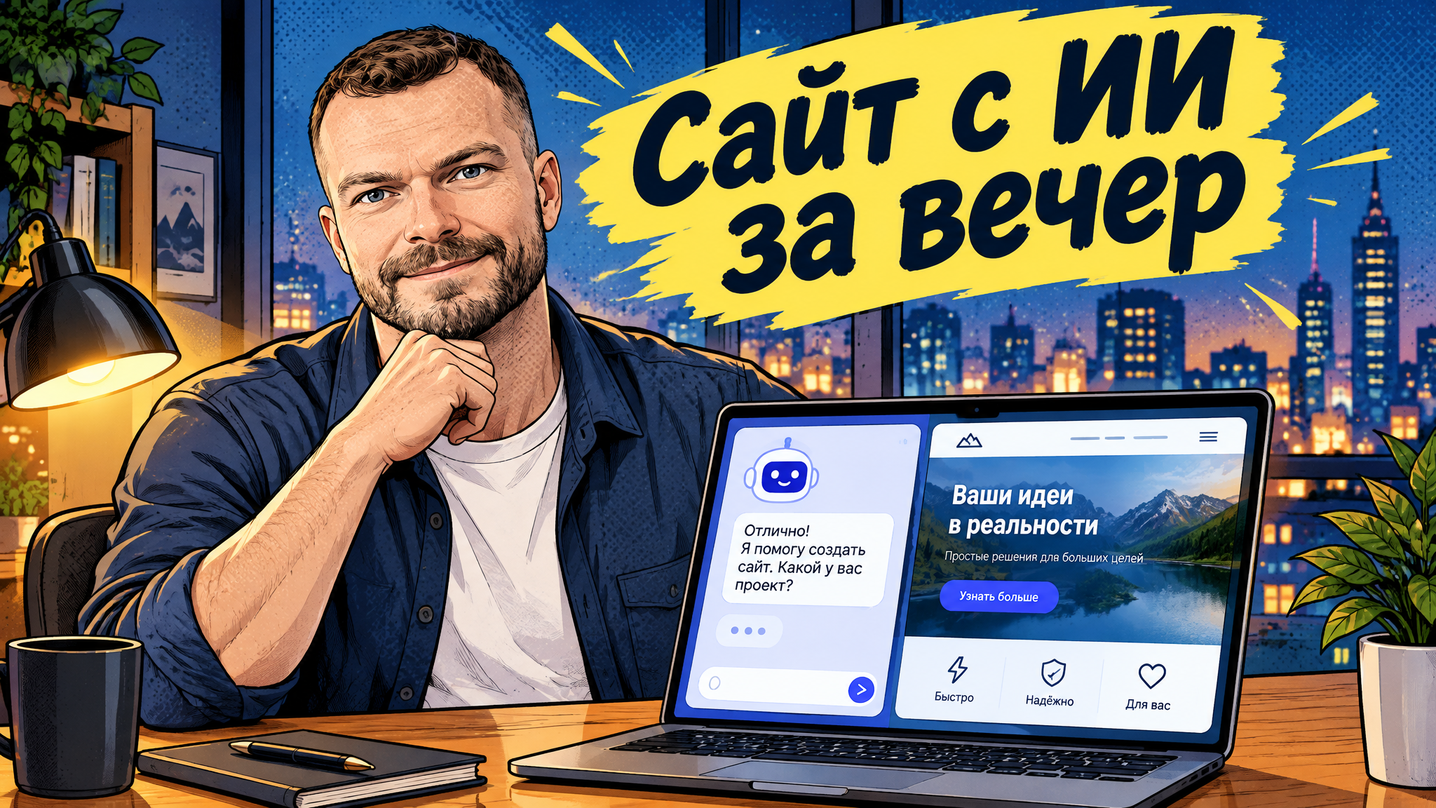 Сайт с ИИ за вечер без знания кода